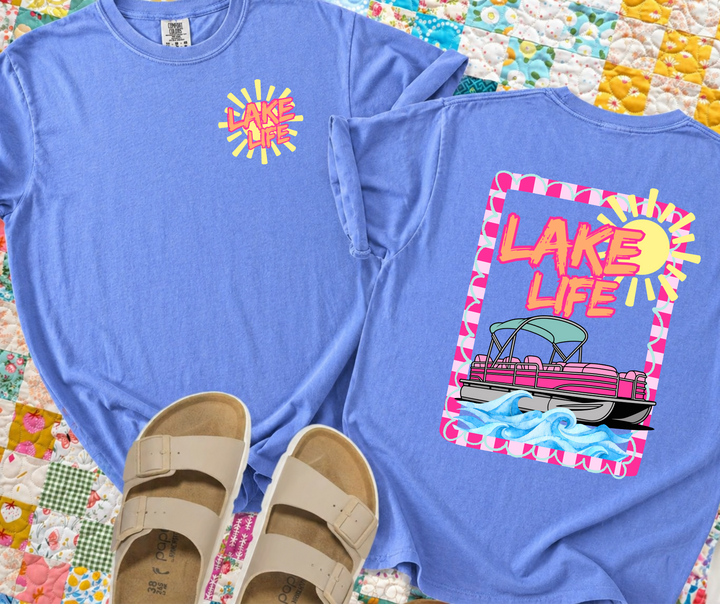 DTF TRANSFER ONLY - Pocket/Back Pontoon Lake Life