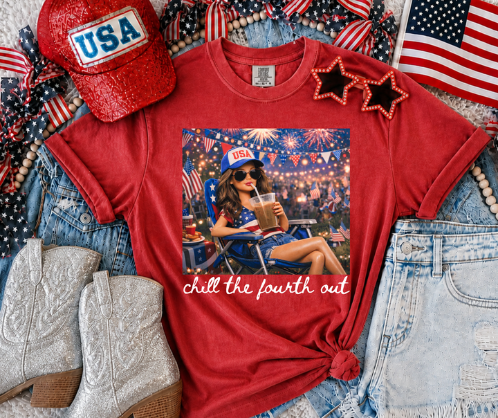 DTF TRANSFER ONLY - Chill the Fourth Out Girl