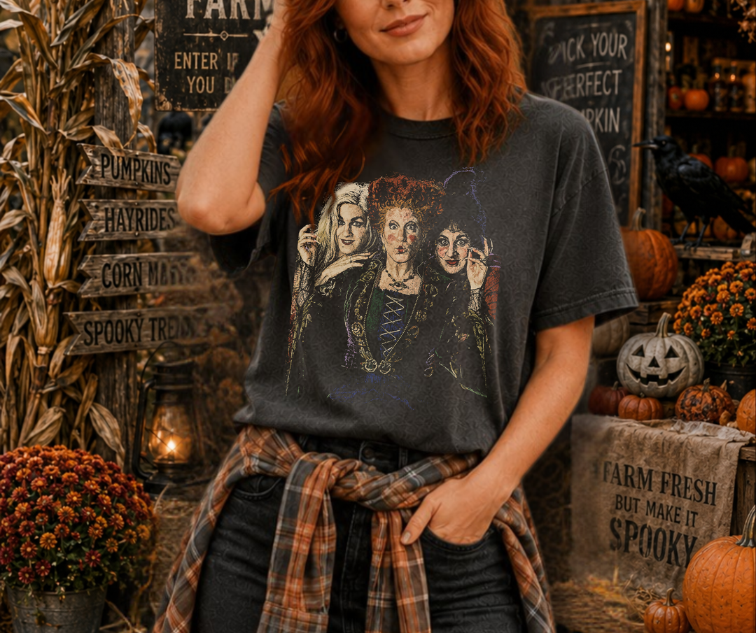 DTF TRANSFER ONLY  - Halftone Sister Witches