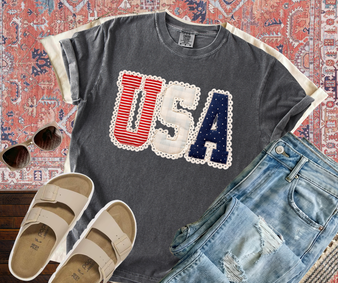 DTF TRANSFER ONLY - Patchwork USA