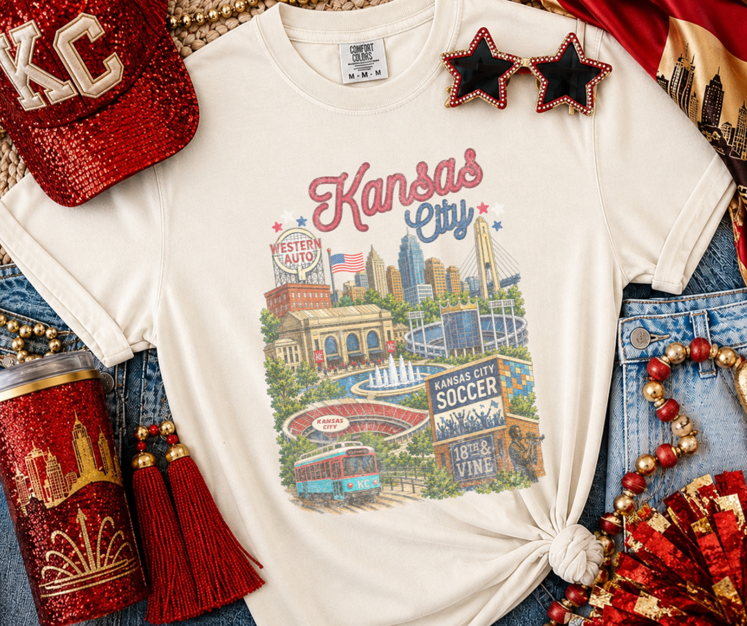 DTF TRANSFER ONLY - Distressed Kansas City View