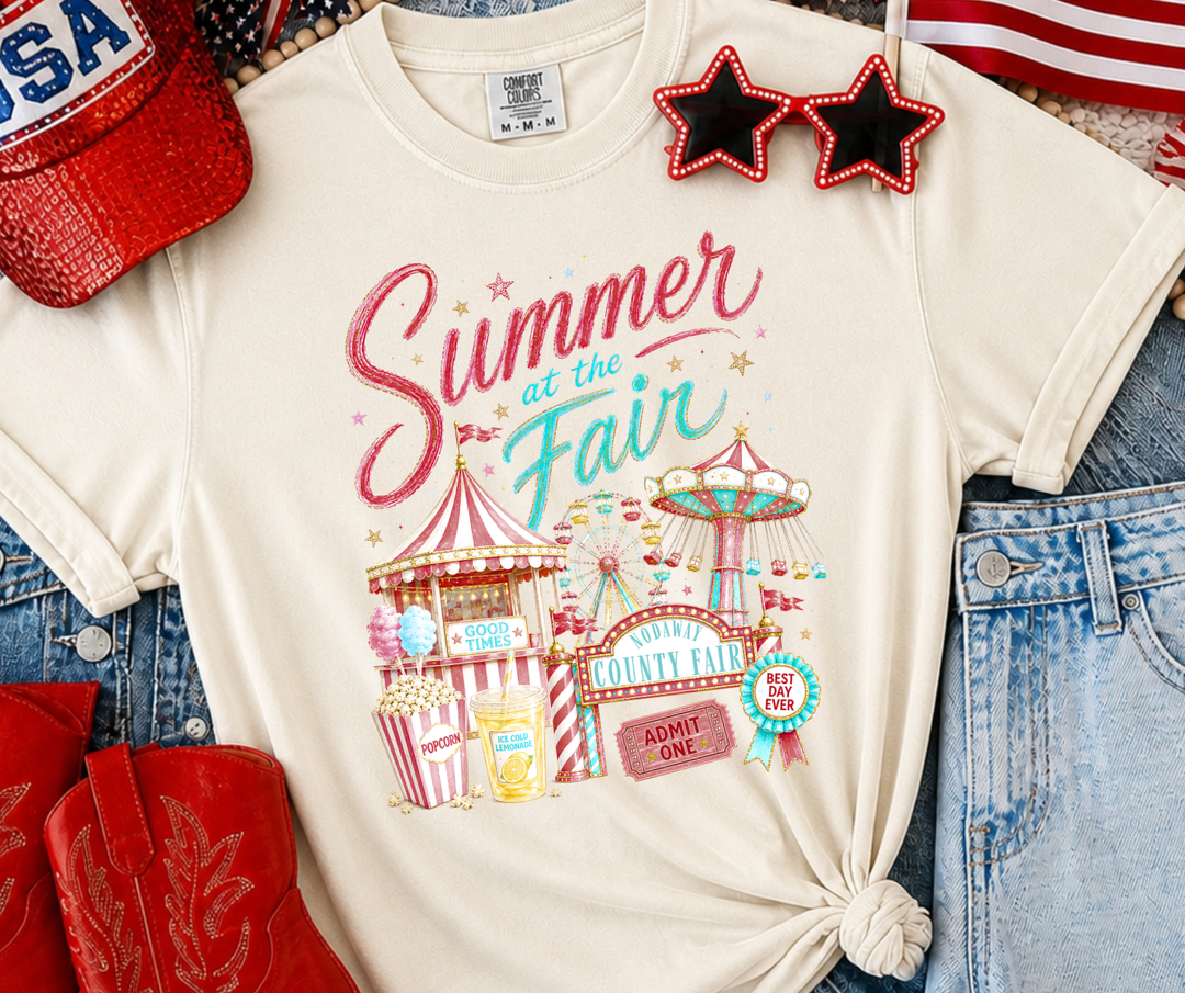 DTF TRANSFER ONLY - NODAWAY Summer at the Fair (Red)