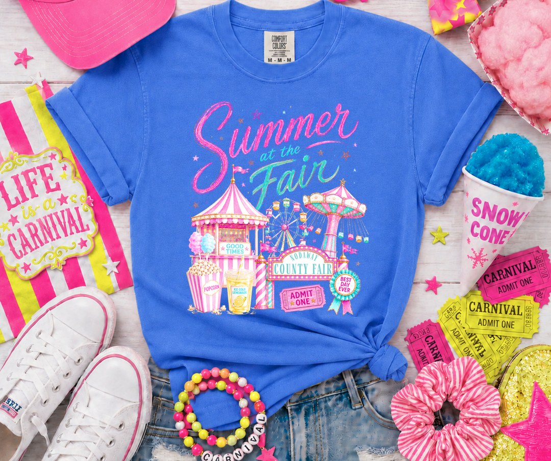 DTF TRANSFER ONLY - NODAWAY Summer at the Fair (Pink)