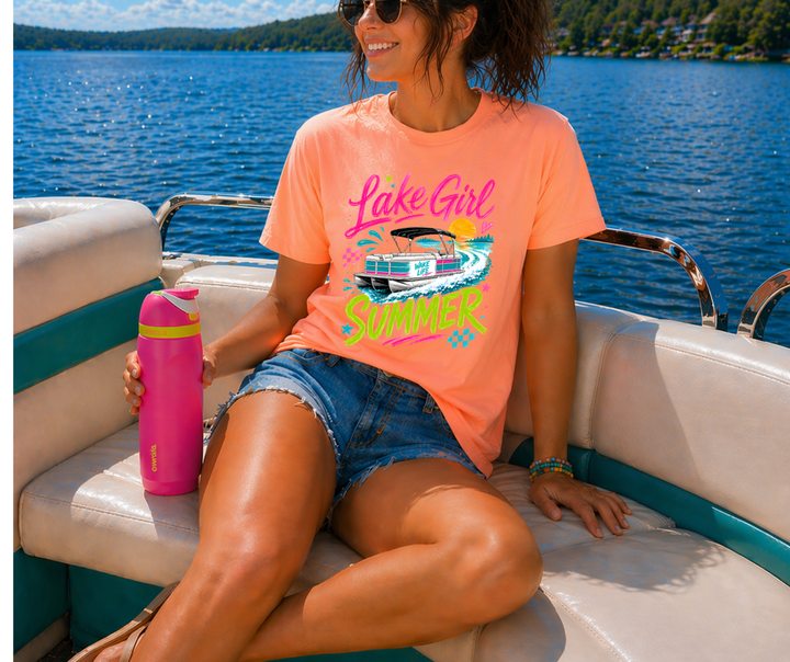 DTF TRANSFER ONLY - Pontoon Lake Girl Summer