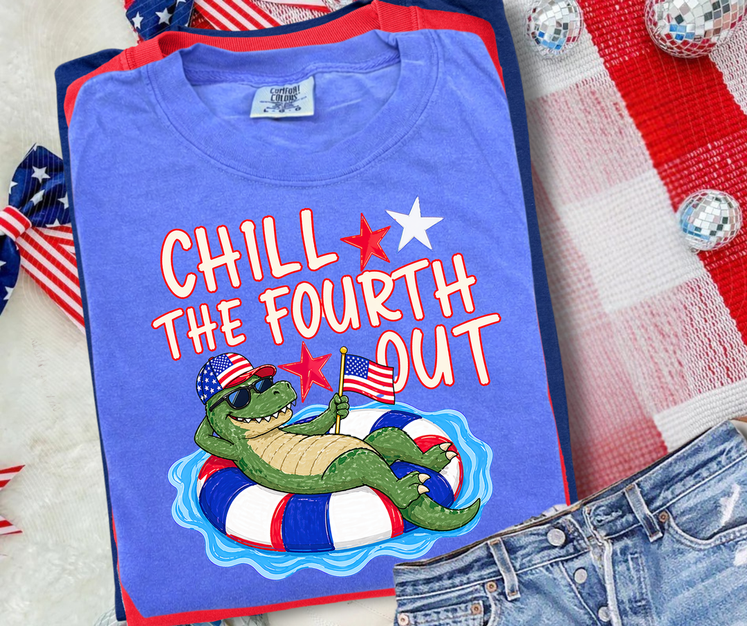 DTF TRANSFER ONLY - Gator Chill the Fourth Out