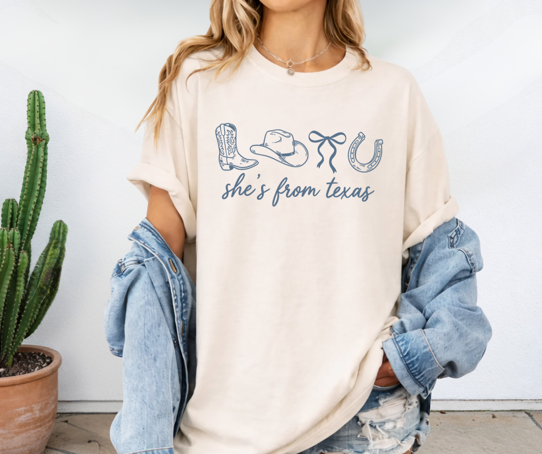 DTF TRANSFER ONLY - She's From Texas