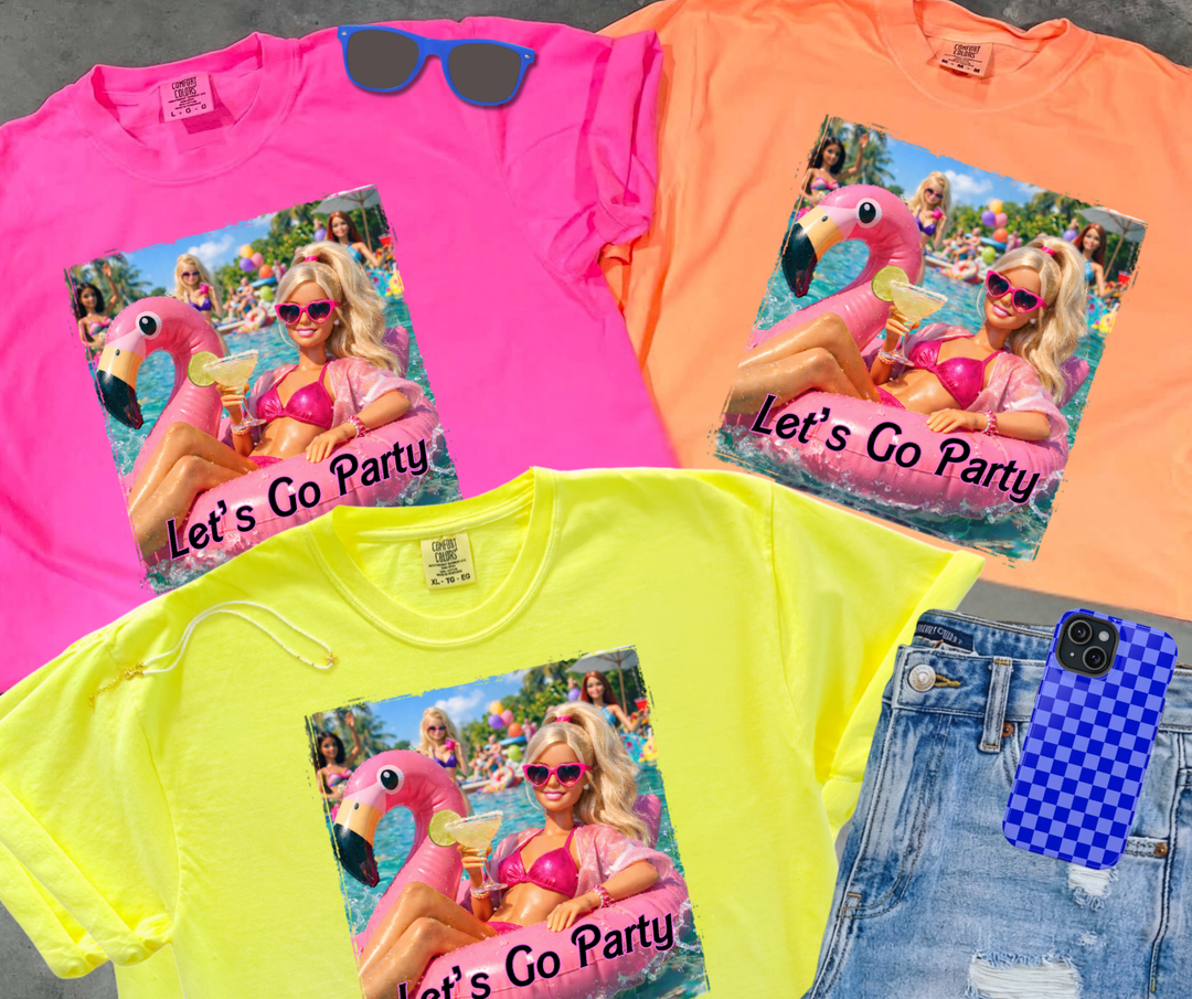 DTF TRANSFER ONLY - Doll Let's Go Party