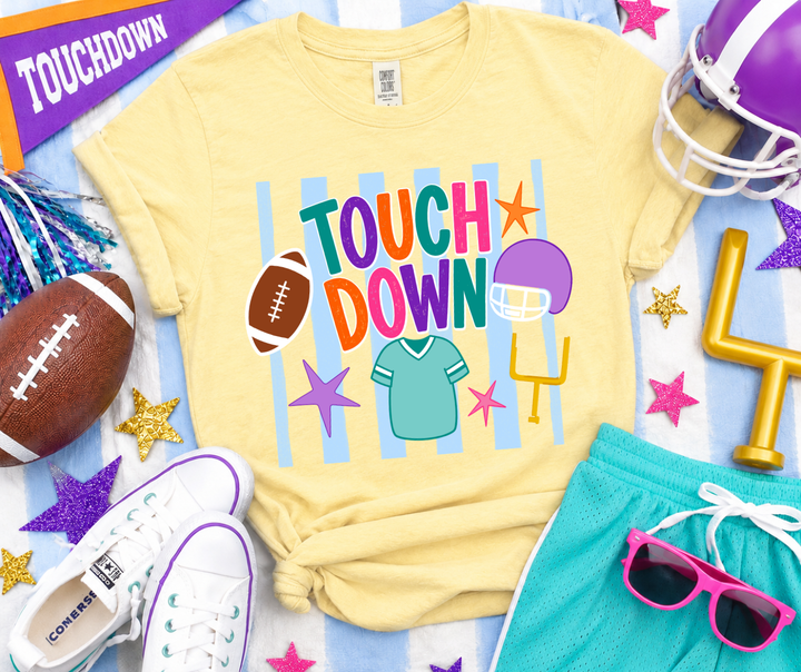 DTF TRANSFER ONLY - Touch Down Football Icons