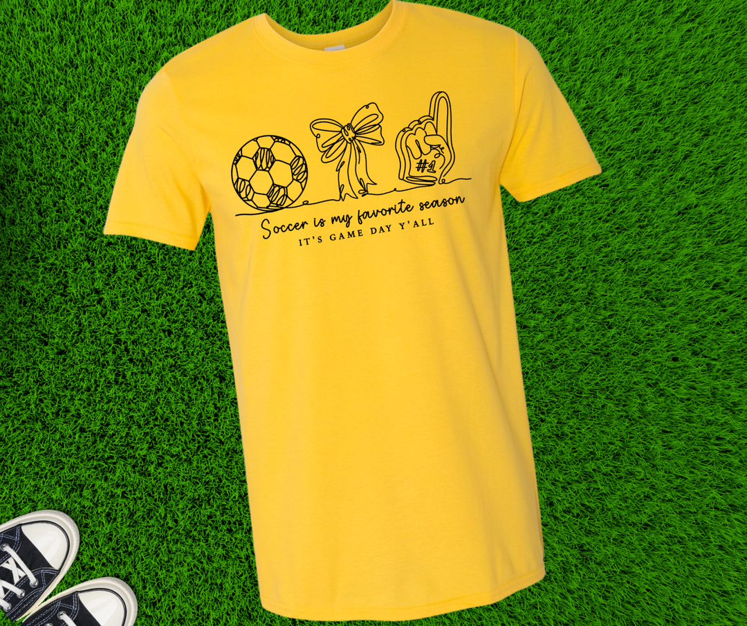 DTF TRANSFER ONLY  - Black Soccer Is My Favorite Season