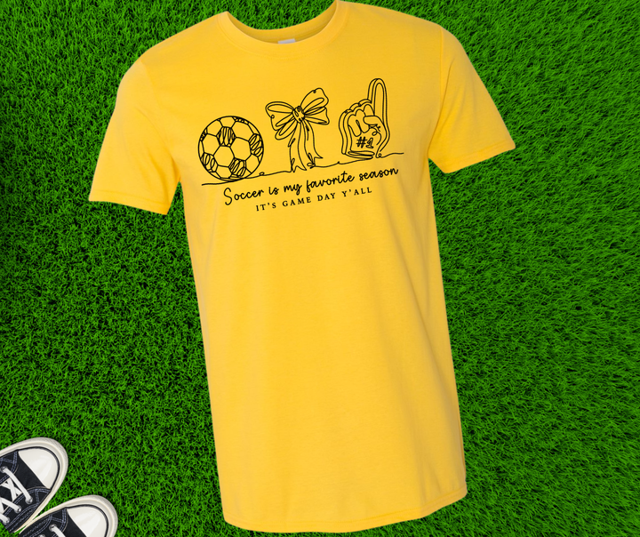 DTF TRANSFER ONLY  - Black Soccer Is My Favorite Season