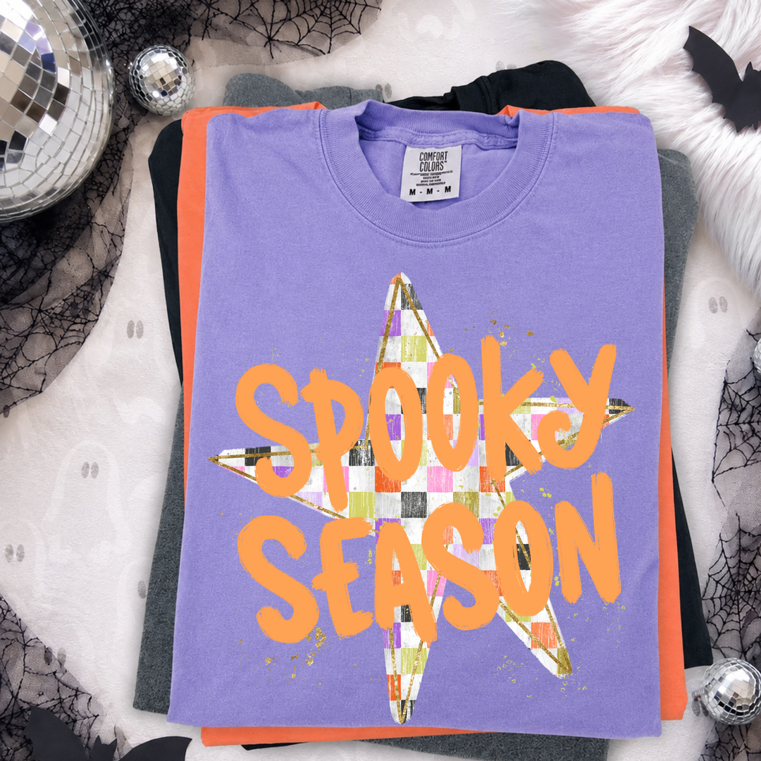 DTF TRANSFER ONLY  - Distressed Spooky Season Star