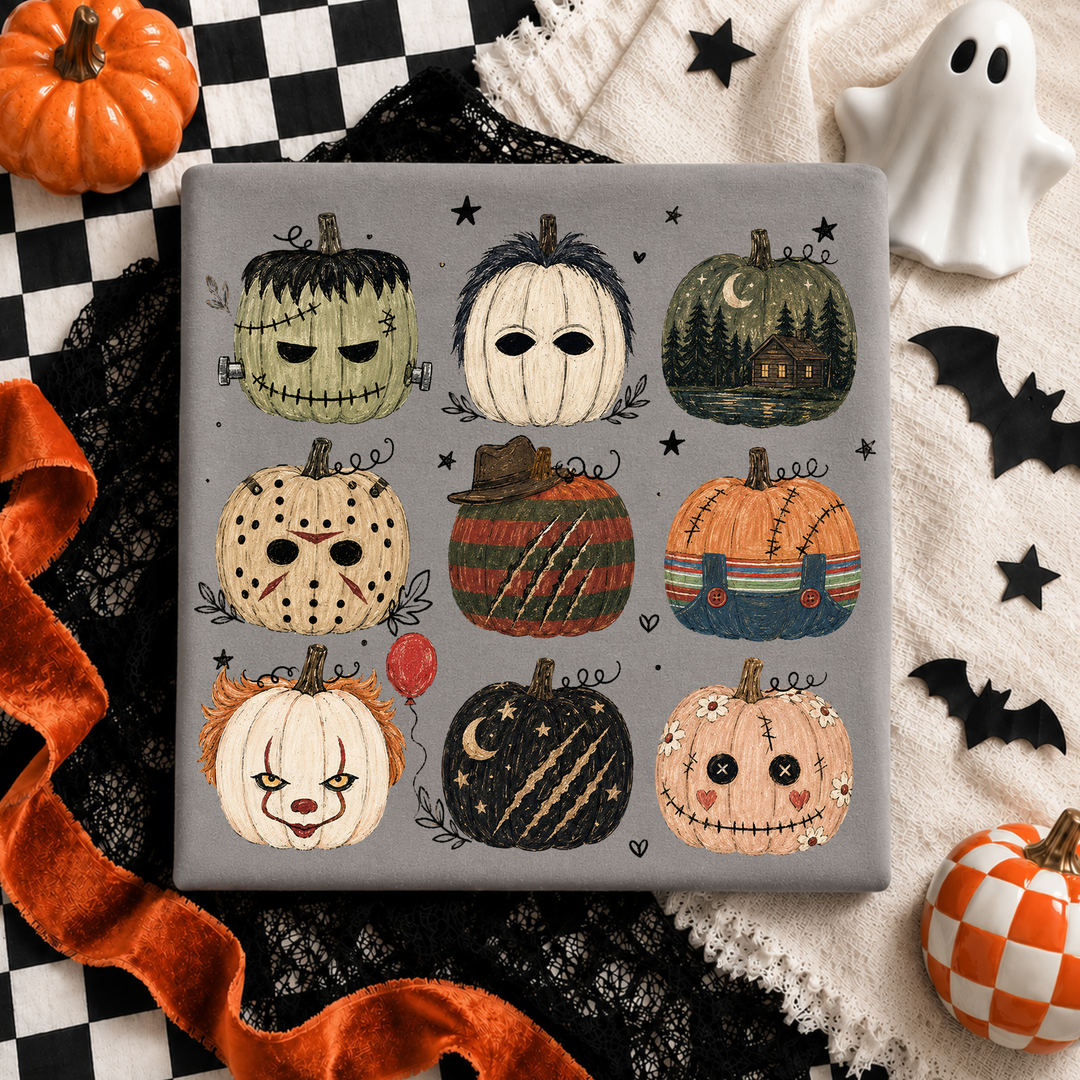 DTF TRANSFER ONLY  - Scary Movie Pumpkins