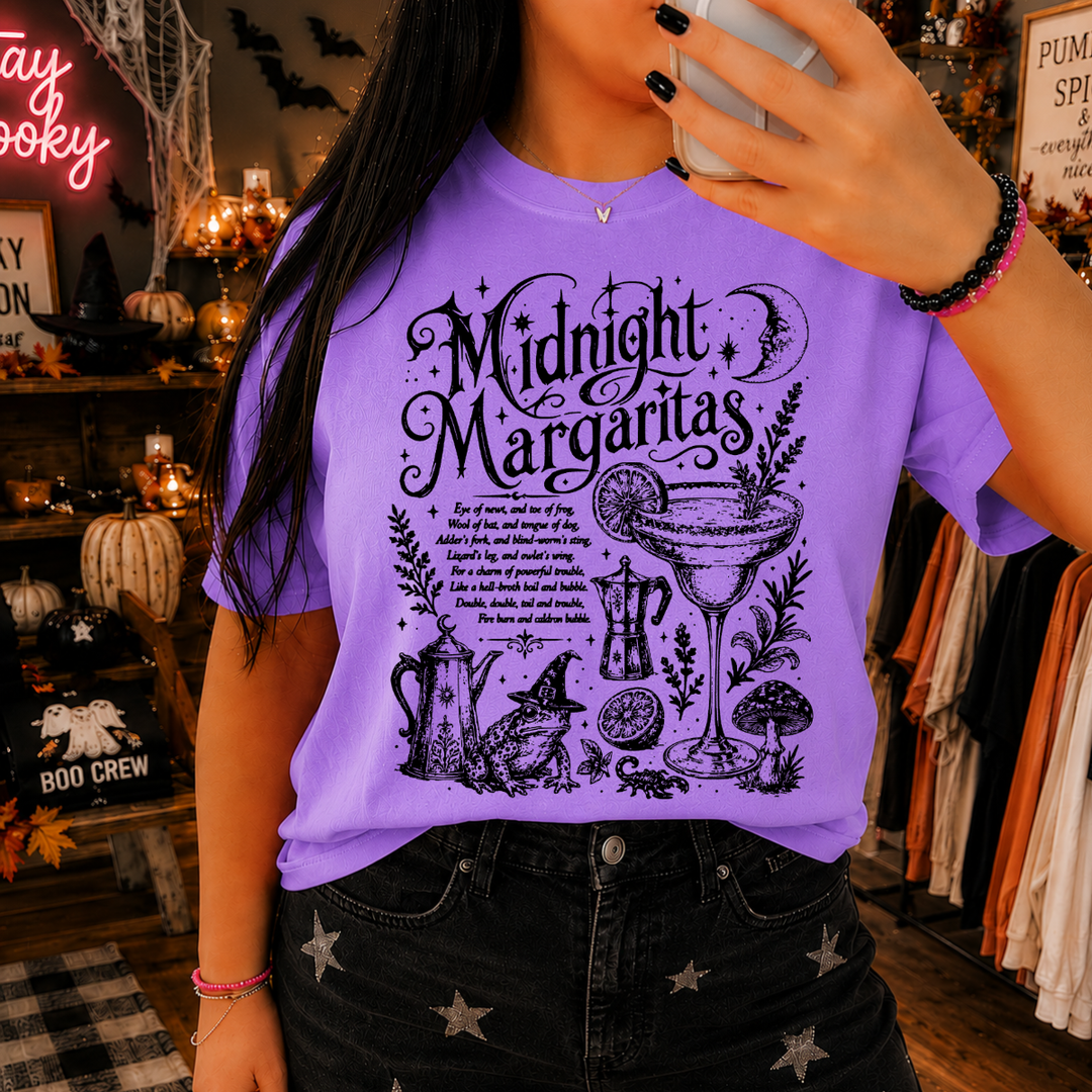 DTF TRANSFER ONLY  - Black Purple Midnight Margaritas