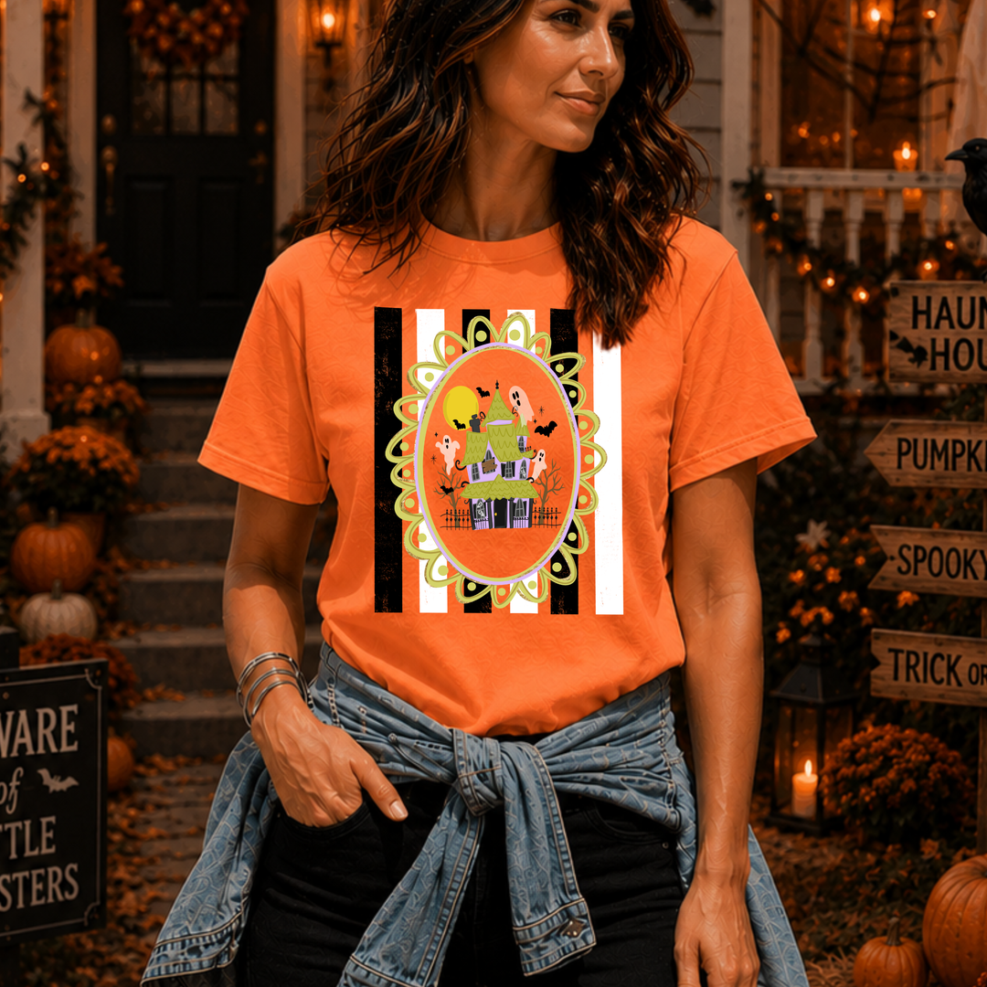 DTF TRANSFER ONLY  - Haunted House Frame