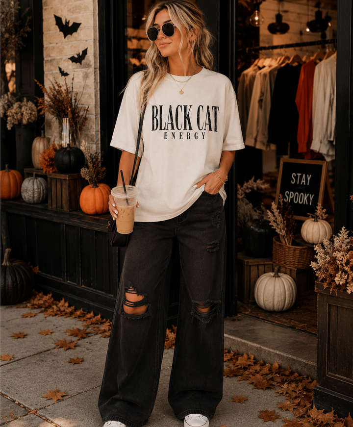 DTF TRANSFER ONLY  - Black Cat Energy