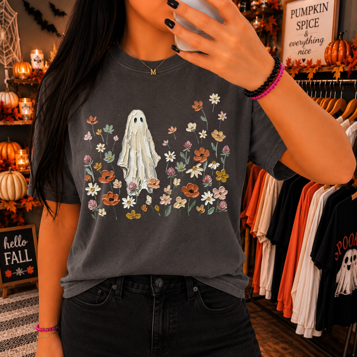 DTF TRANSFER ONLY  - Faux Painted Floral Field Ghost