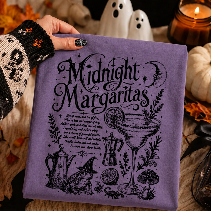 DTF TRANSFER ONLY  - Black Purple Midnight Margaritas