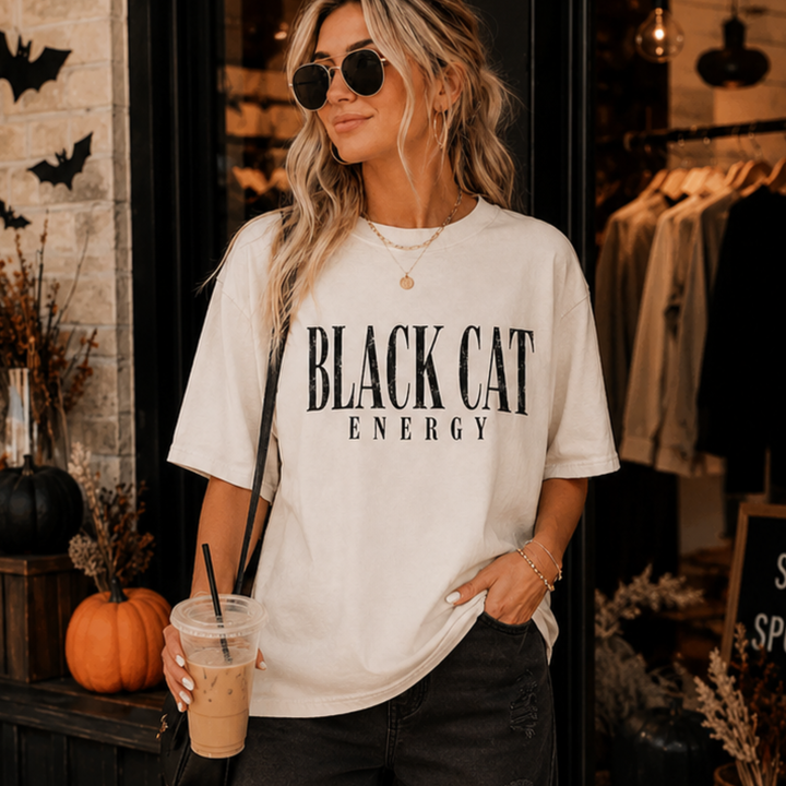 DTF TRANSFER ONLY  - Black Cat Energy