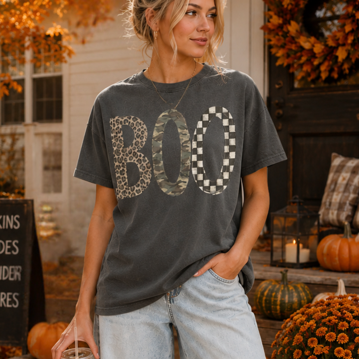 DTF TRANSFER ONLY  - Neutral Patterned Boo