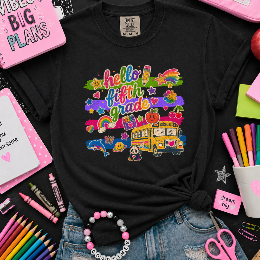 DTF TRANSFER ONLY - Bright Whimsical Stickers (Select Your Grade Level)
