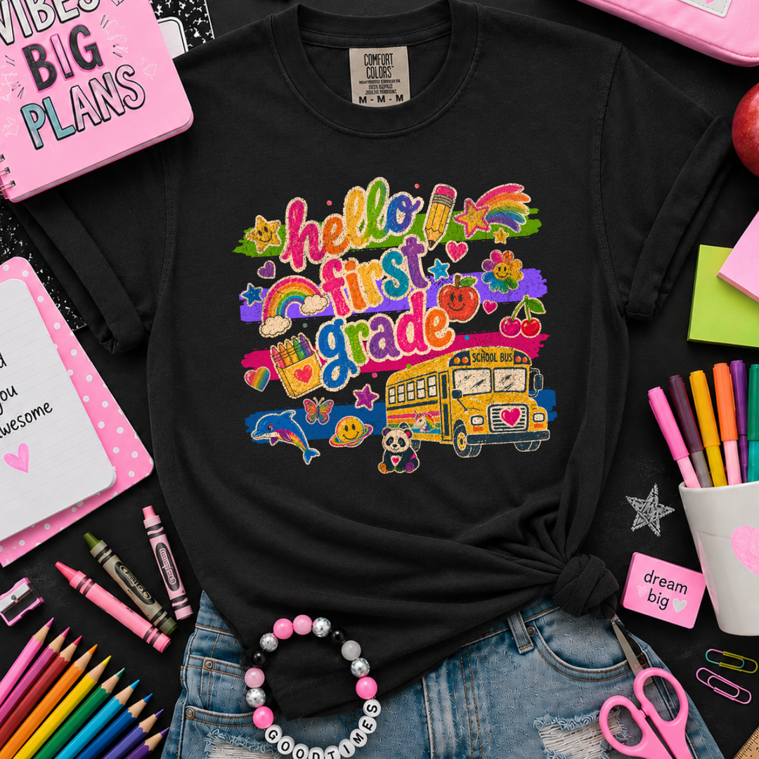 DTF TRANSFER ONLY - Bright Whimsical Stickers (Select Your Grade Level)