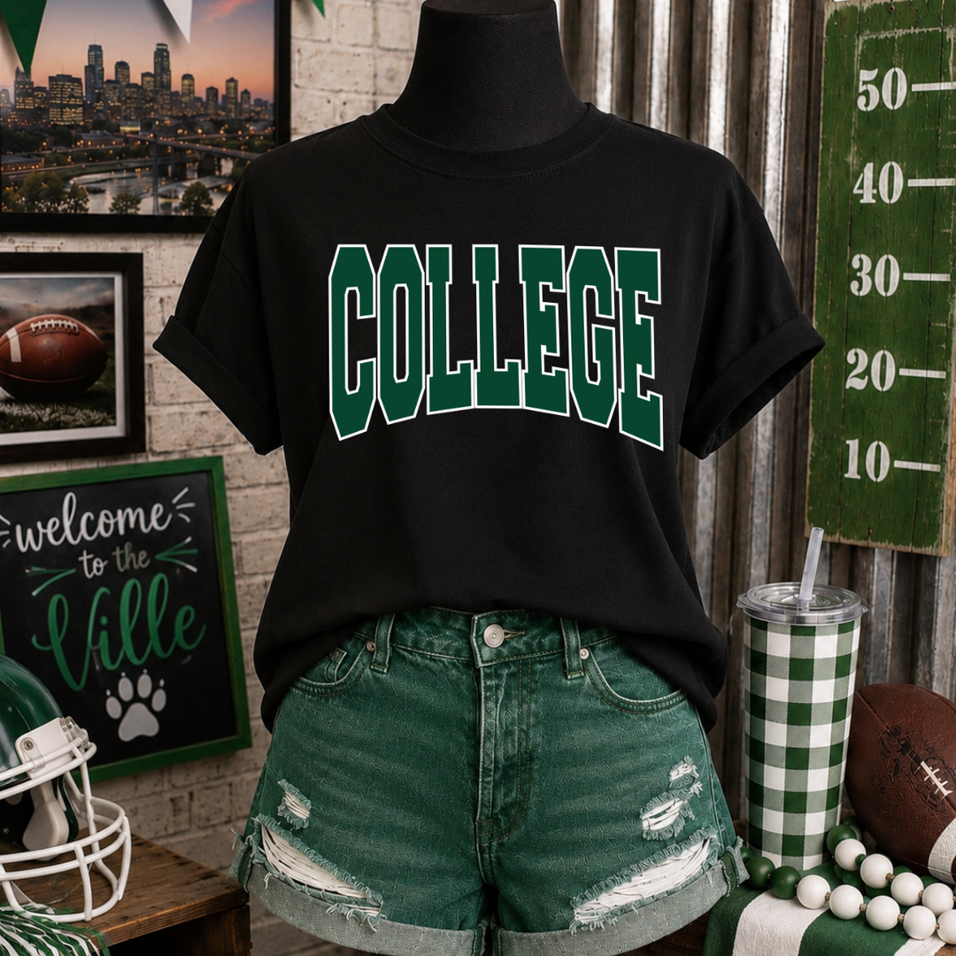 DTF TRANSFER ONLY  - Green College
