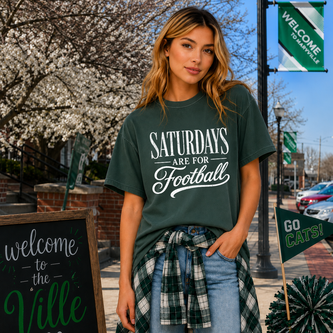 DTF TRANSFER ONLY  - WHITE Saturday's are for Football