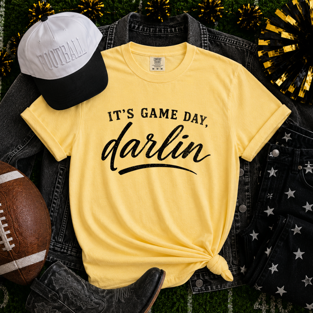 DTF TRANSFER ONLY  - BLACK It's Game Day Darlin