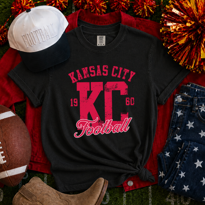 DTF TRANSFER ONLY  - Red Distressed Kansas City Football