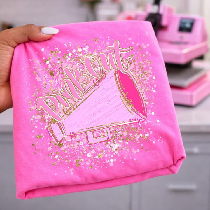 DTF TRANSFER ONLY - Pink Out Cheer