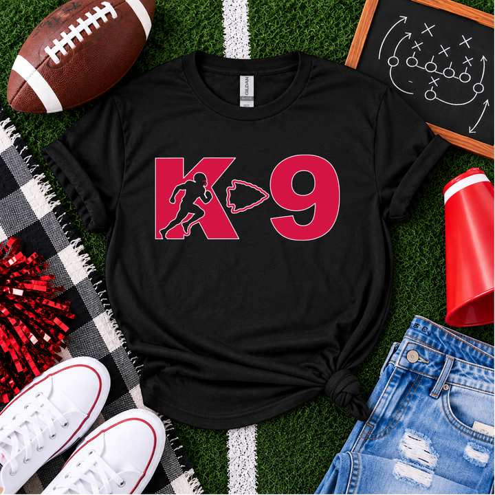 DTF TRANSFER ONLY  - K9 (Red w/ White Outline)