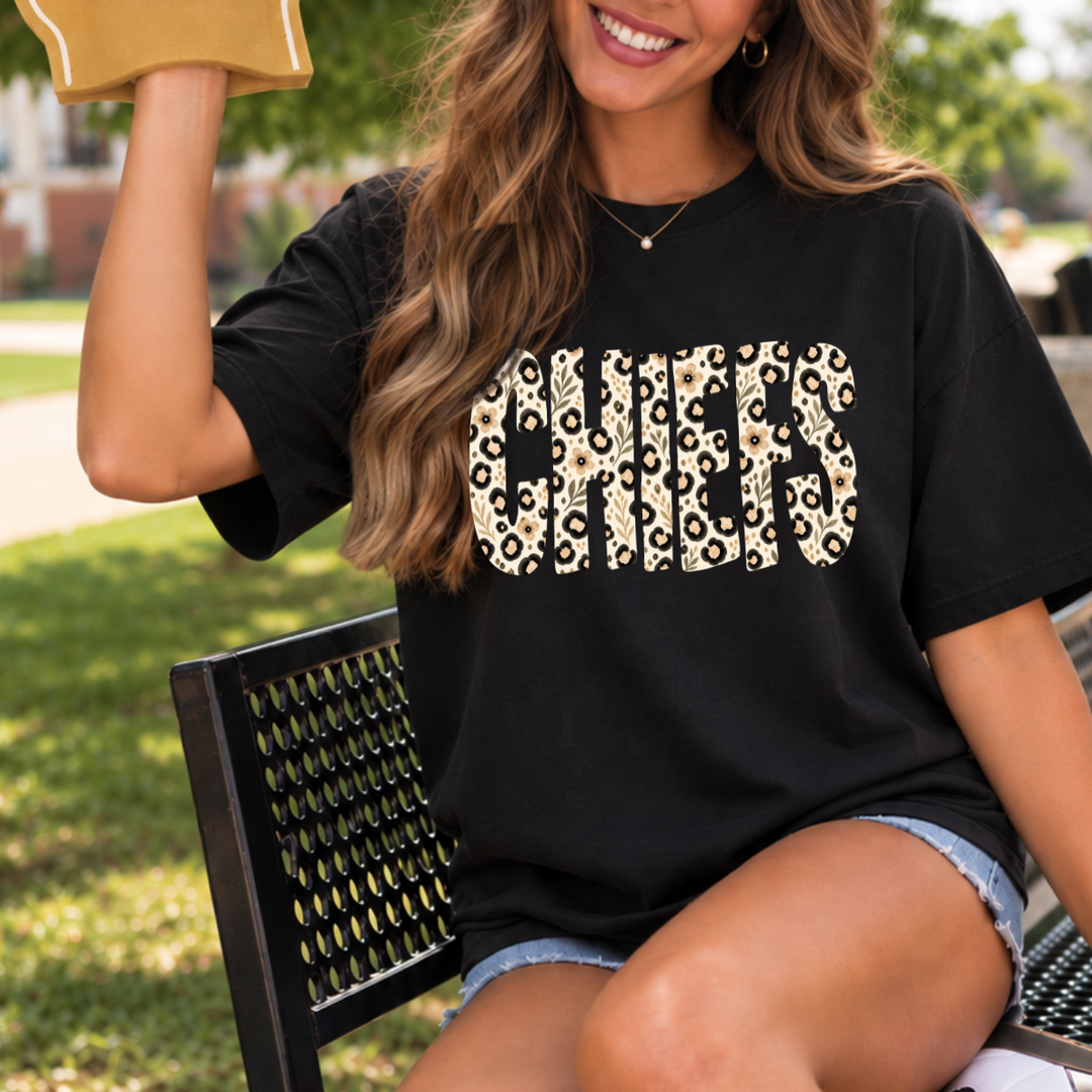 DTF TRANSFER ONLY  - Floral & Cheetah KC Team Letters