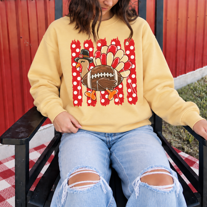 DTF TRANSFER ONLY  - KC Football Turkey Stripes
