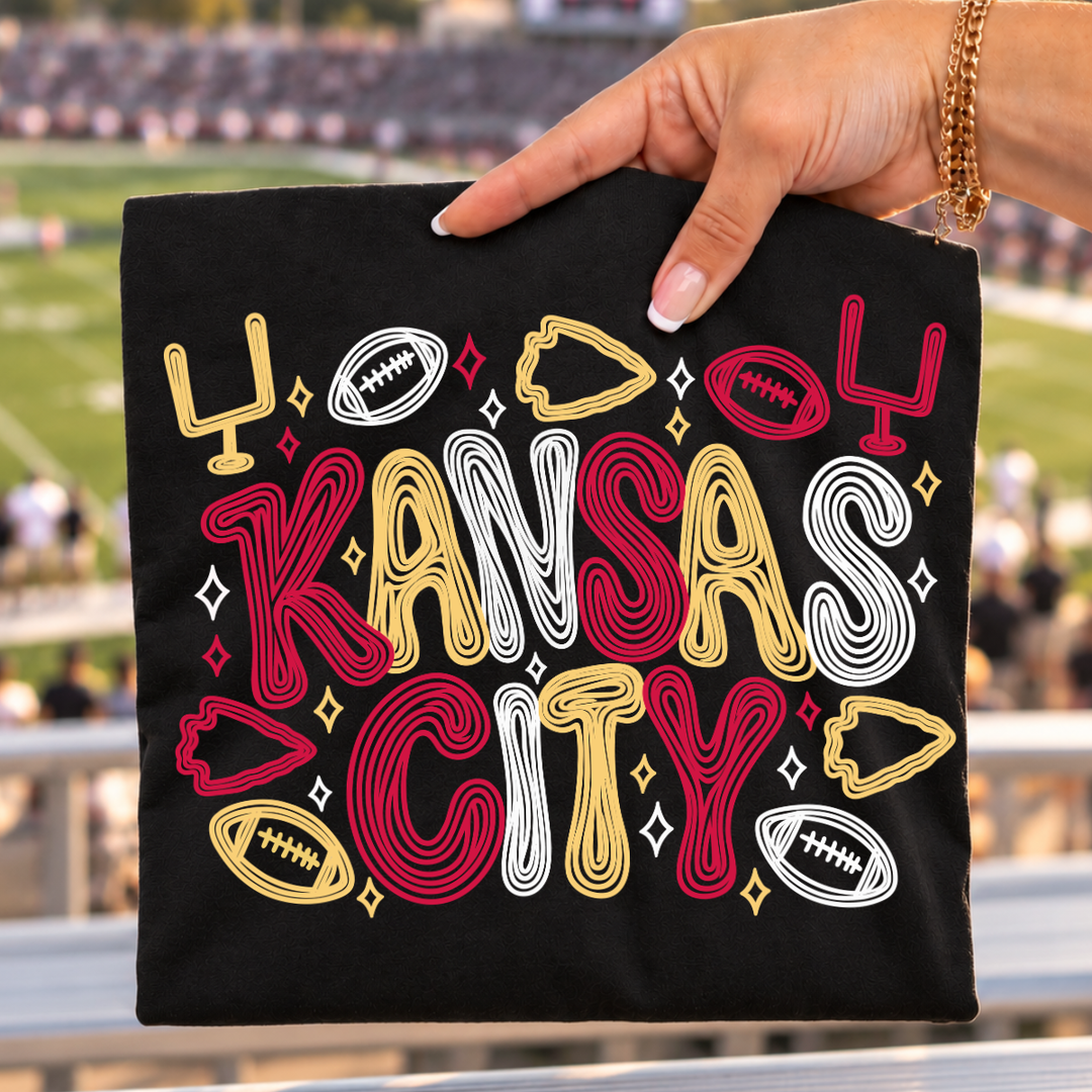 DTF TRANSFER ONLY  - Sketched Kansas City Icons
