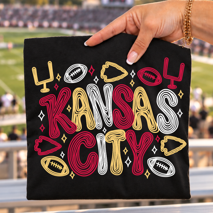 DTF TRANSFER ONLY  - Sketched Kansas City Icons