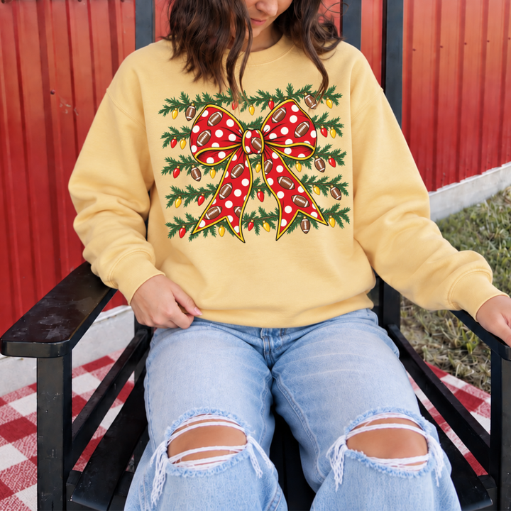 DTF TRANSFER ONLY  - KC Garland Polka Dot Bow