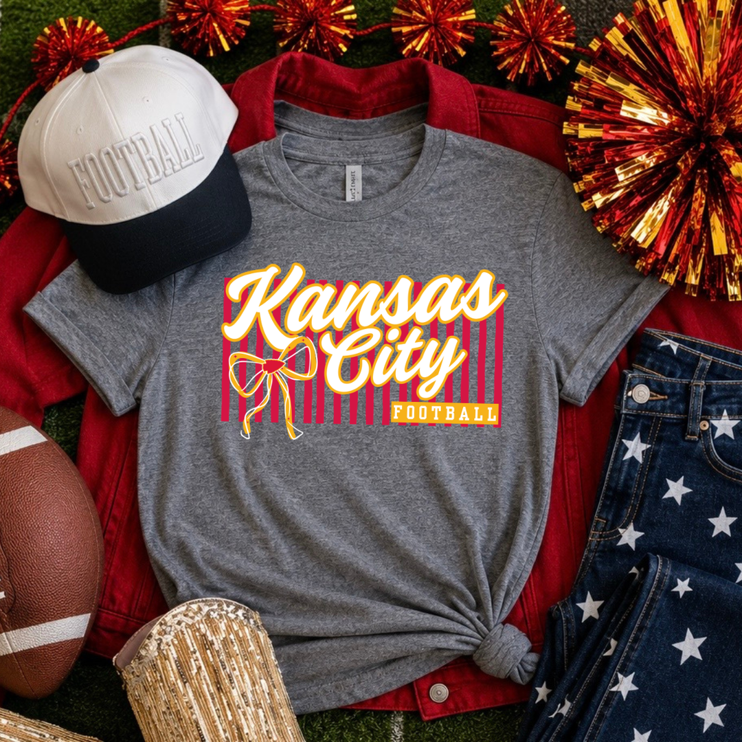 DTF TRANSFER ONLY  - Striped Kansas City Script