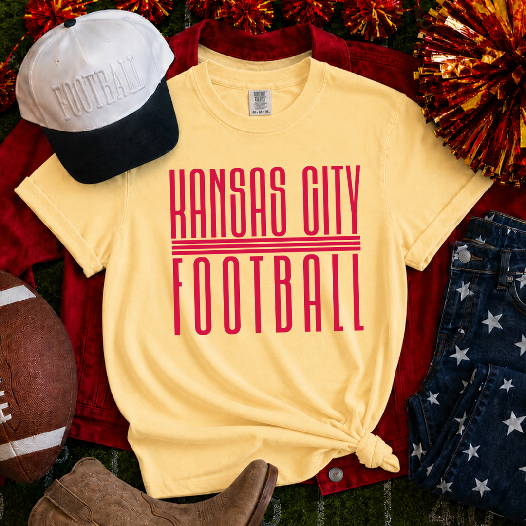 DTF TRANSFER ONLY  - Simple Red Kansas City Football