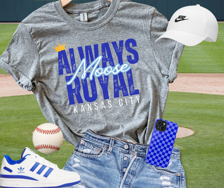 DTF TRANSFER ONLY - Blue Always Royal Moose