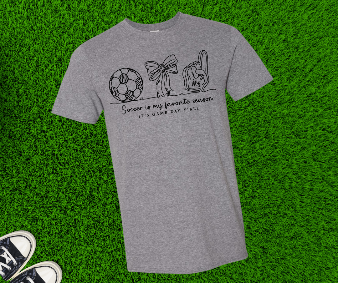 DTF TRANSFER ONLY  - Black Soccer Is My Favorite Season