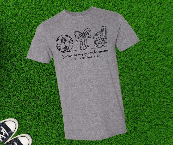 DTF TRANSFER ONLY  - Black Soccer Is My Favorite Season