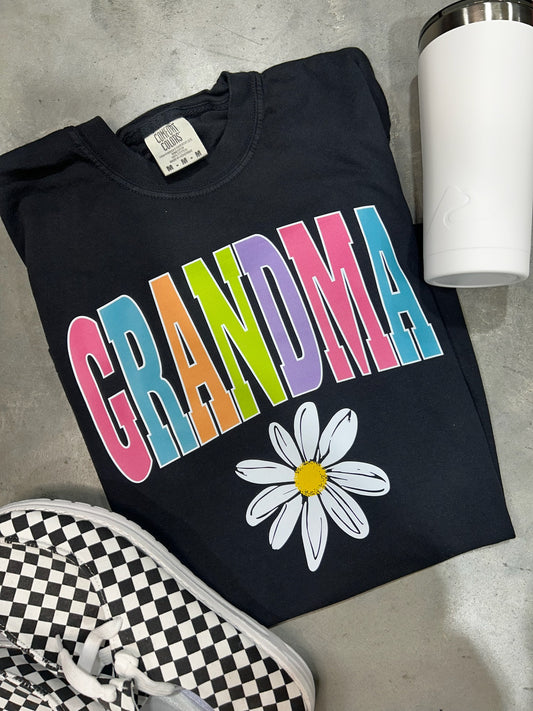 DTF TRANSFER ONLY  -GRANDMA Daisy Varsity Letters