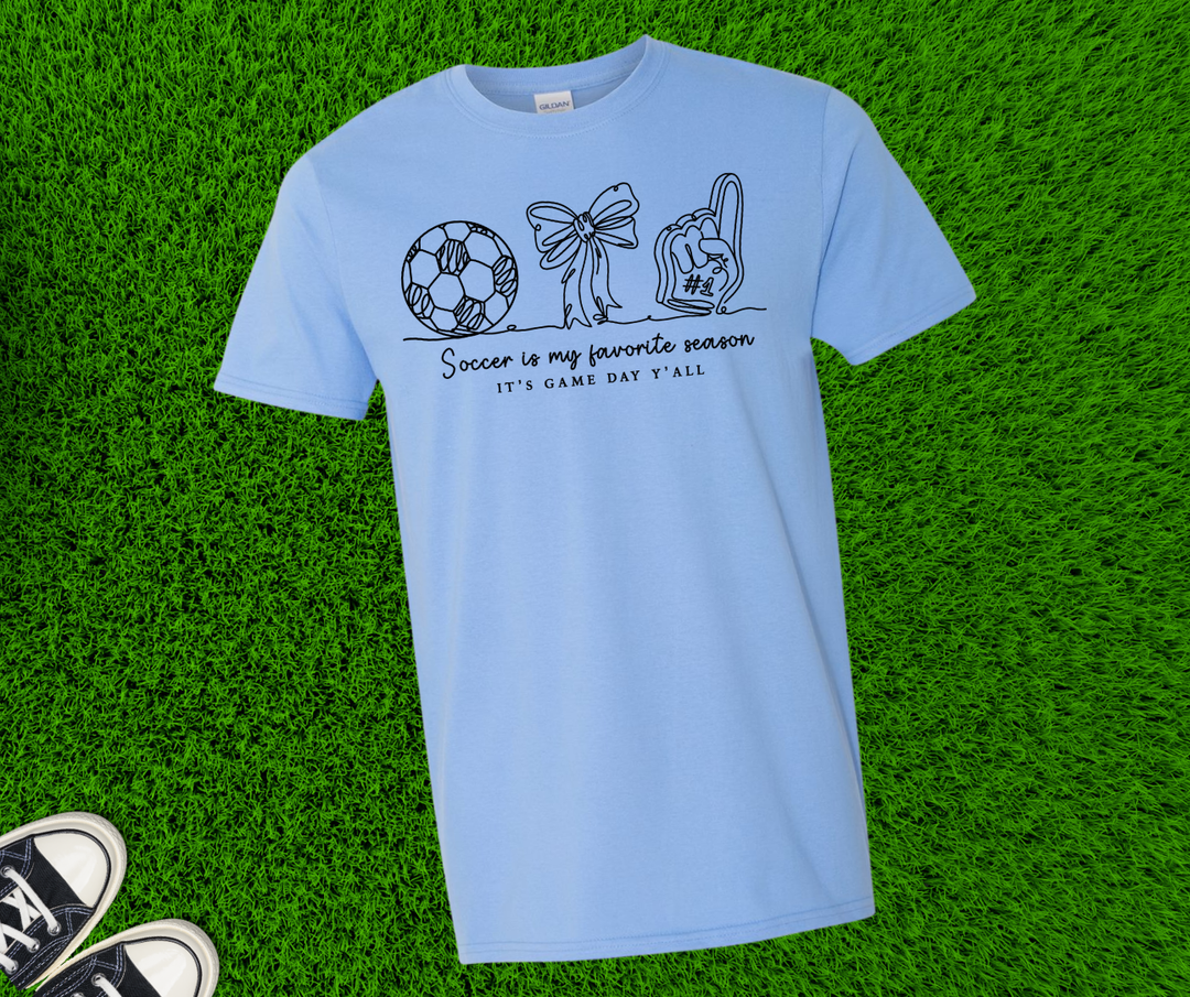 DTF TRANSFER ONLY  - Black Soccer Is My Favorite Season