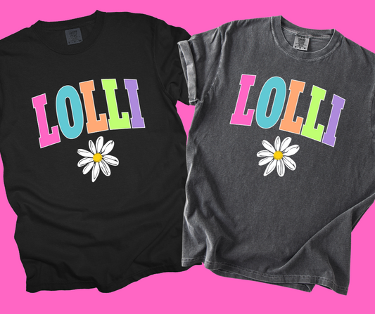 DTF TRANSFER ONLY -LOLLI Daisy Varsity Letters