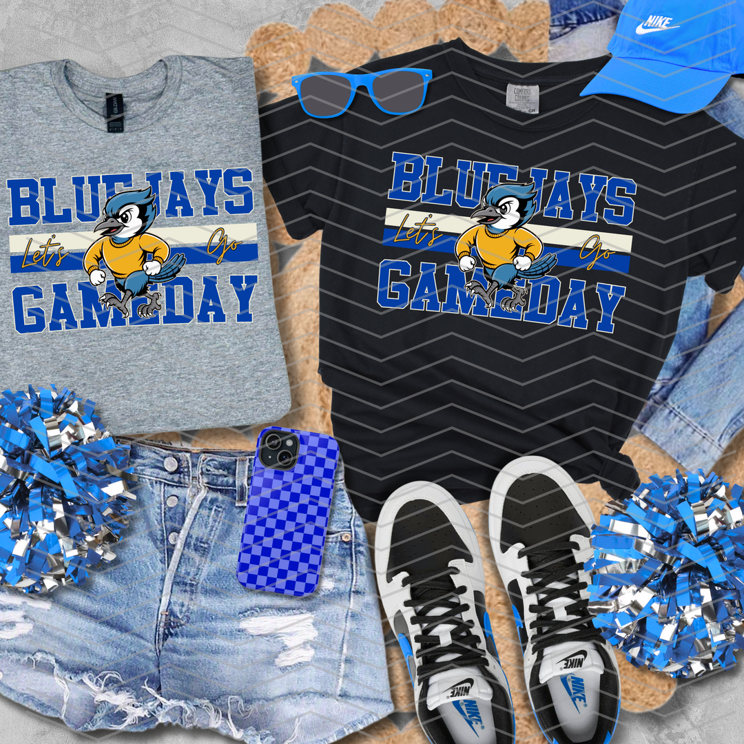DIGITAL DOWNLOAD ONLY - Customizable - Retro Blue Jay Mascot Canva Template