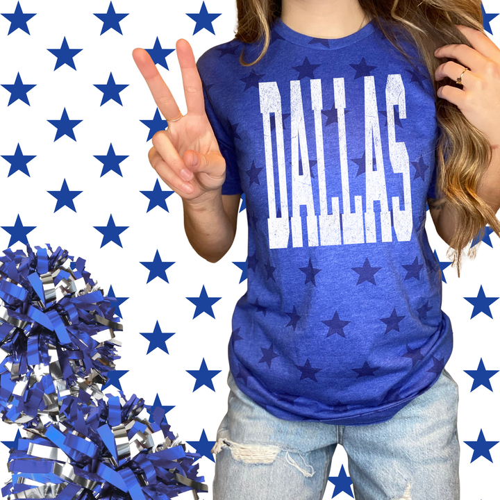 DIGITAL DOWNLOAD ONLY - Customizable - Distressed Dallas & Pennant Canva Template