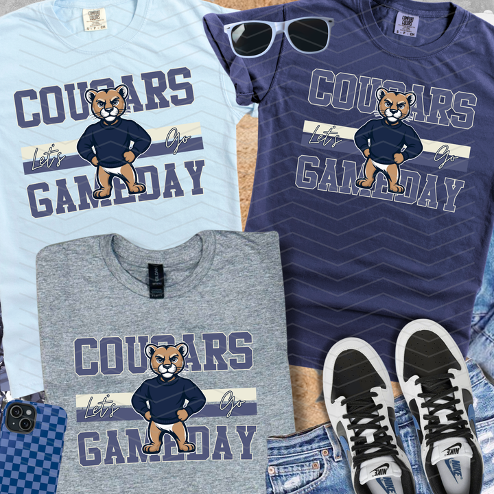DIGITAL DOWNLOAD ONLY - Customizable - Retro COUGARS Mascot Canva Template