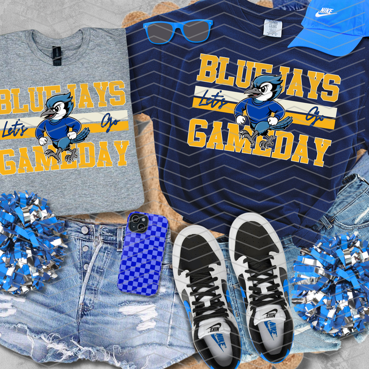 DIGITAL DOWNLOAD ONLY - Customizable - Retro Blue Jay Mascot Canva Template