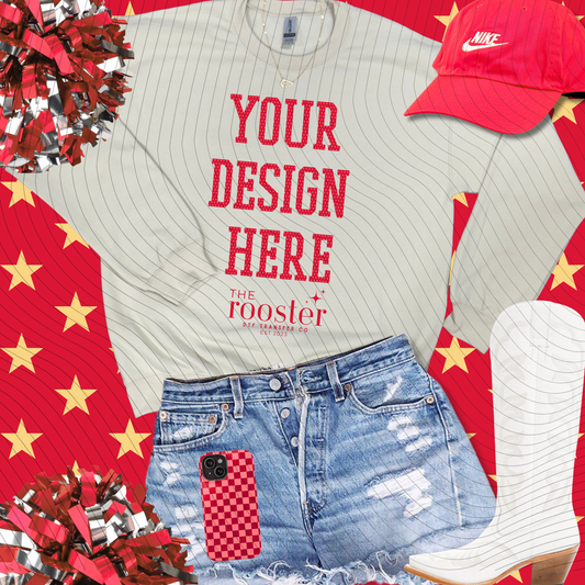 DIGITAL DOWNLOAD ONLY - KC Football Themed Sand Gildan Sweatshirt Mockup