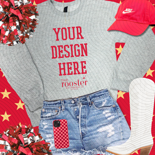DIGITAL DOWNLOAD ONLY - KC Football Themed Ash Gildan Sweatshirt Mockup